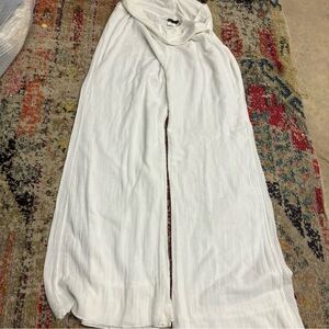 Y2K Venus White Wide-Leg flowy beach large pants Boho Vacation